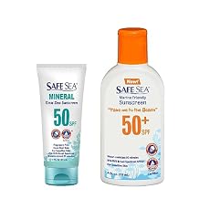 SAFE SEA SPF50+ Sunscreen Bundle (2x4 fl oz) | Waterproof, Biodegradable, Coral Reef-Safe, Jellyfish Sting-Blocking Mineral Lotion