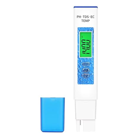 Digital Water Tester - 4 in 1 PH/TDS/EC/Temperature TDS Tester Pen for Drinking Water, Hydroponics, Swimming Pool, Aquariums
