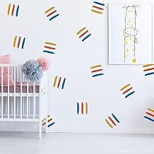 3 Colors Lines Group Vinyl Line Wall Decals, Modern Boho Peel and Stick Wall Stickers, Removable Strips Bedroom Living Room Nursery Wall Art Home Decor