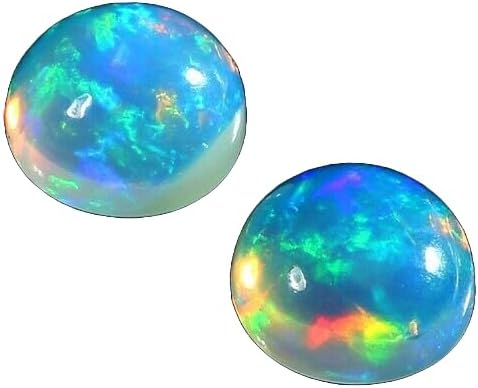 2MM Ethiopian Opal,20Pcs Cabochon Rare Quality Ethiopian Opal,20Pcs ROUND Cabochon Ethiopian Opal Cabochon Natural welo opal multi fire opal loose Gemstone For Jewelry Making