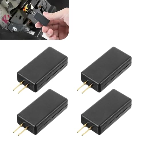 4 PCS Airbag Simulator Tester, 2 Pin Auto SRS Airbag Simulator, Fault Finding Maintenance and Repair Tool, Universal for Cars SUVs Pickups Black