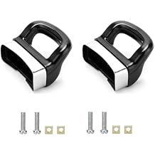 2Pcs Pot Short Side Handle, Sauce Pot Handle Side, Metal Pressure Pan Handles Ear Replacement Pot Handles Cooker Steamer Suitable for 2 or 1 Hole Type(Black)