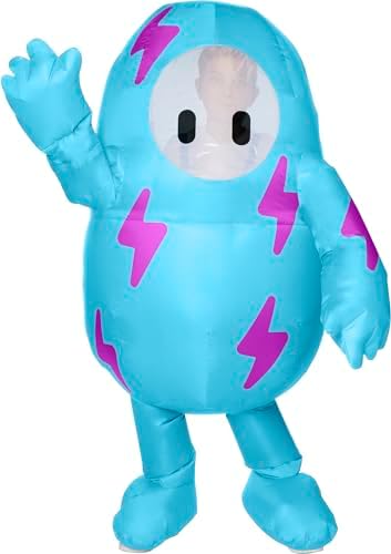 InSpirit Designs Fall Guys Blue Lightning Inflatable Kids Costume | Officially Licensed