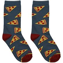 Cool Socks Kid's Novelty Crew Socks, Pizza, Size 7-10 Years