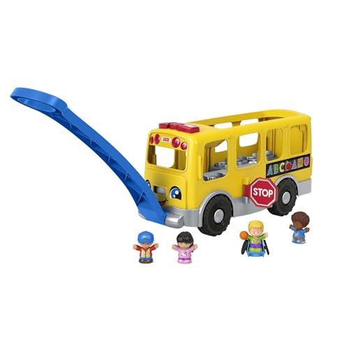 Fisher-Price Little People Yellow School Bus Mattel GTL68, Spanish Version