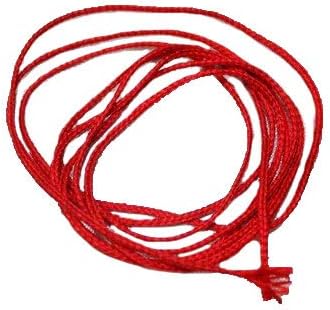 Red Thread Raksha Sutra Nazar Dhaga (Thick 1mm) Nazar String-Kalawa Raksha Sutra-Evil Eye Protection Ankle for Bracelets Friendship Bracelet Anklet (Silk)