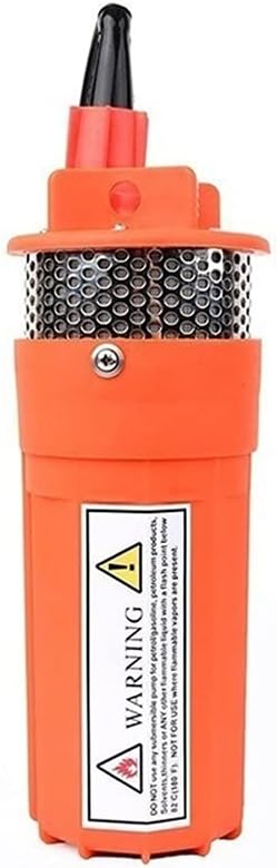 DC 24V 6.5LPM 100ft Lift Small Submersible Solar Energy Water Pump Outdoor Garden Deep Well Car Wash Bilge pump(Red,24V)