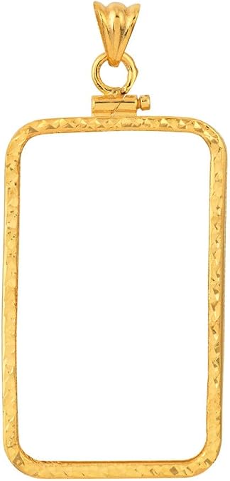 Pamp Suisse Lady Fortuna 1 Oz Diamond Cut Coin Bezel - 14K Yellow Gold