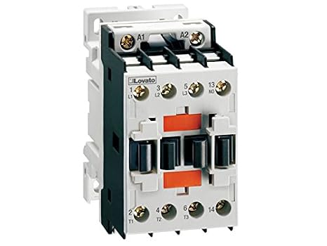 Lovato Electric BF0901A23060 Three-Pole Contactor, Iec Operating Current Ie (Ac3) = 9A, Ac Coil 60Hz, 230Vac, 1Nc Auxiliary Contact