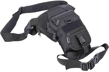 Tactical Siyah Özel Bölmeli Silah Taşıma Çantası 27CmX21Cm Bel ve Bacak Çantası
