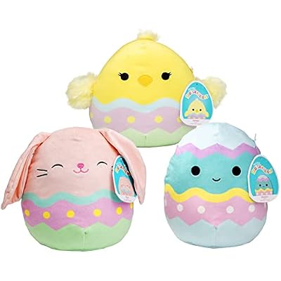 Squishmallows 8 Bunny, Chick & Egg 3 Pack - Officially Licensed Kellytoy Easter Plush - Collectible Soft & Squishy Easter Stuffed Animal Toy - Add to Your Squad - Gift for Kids, Girls & Boys - 8 Inch