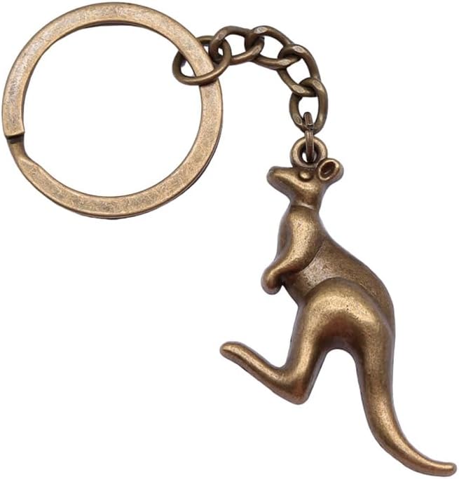 Kangaroo Keychain Pendant Travel Souvenir Pendant Elegant Retro Jewelry Gifts Metal Animal Keyring Keychains Party Favors for Kangaroo Birthday Kids Birthday Carnival Rewards