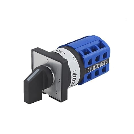 1Pcs 380V 10A Changeover Switch LW26 4-Position 3 Pole Rotary Cam Selector Latching Switches for Factories, Workshops, Industrial Production Equipment