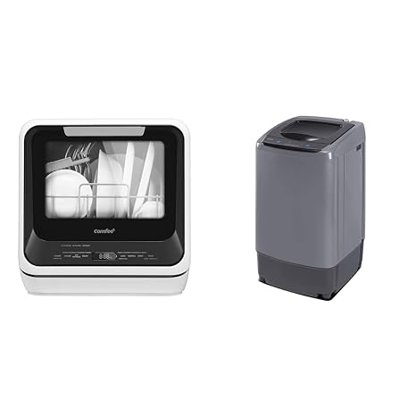 COMFEE' Portable Mini Dishwasher & 0.9 cu. ft Compact Washer Bundle for Apartments, RVs & Small Spaces
