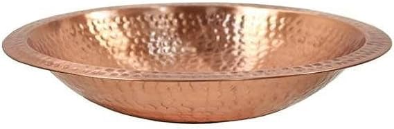 Hammered Copper Bowl with Rim by Achla Designs
