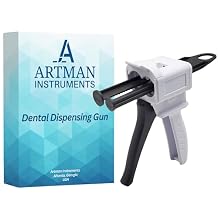 ARTMAN INSTRUMENTS Dispenser Gun Dental, 50ml Dispensing Gun Kit Impression Mixing Dispensing Dispenser Alginate AB Gun 1:1/1:2 fits Most Sizes
