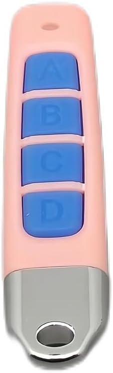 Universal Copy Remote Key Smart Home Remote Control Key Fob, 4 Buttons Cloning Wireless Remote Control Key Fob 433mhz for Car Garage Door Gate Skylight (Pink-Blue ABCD)