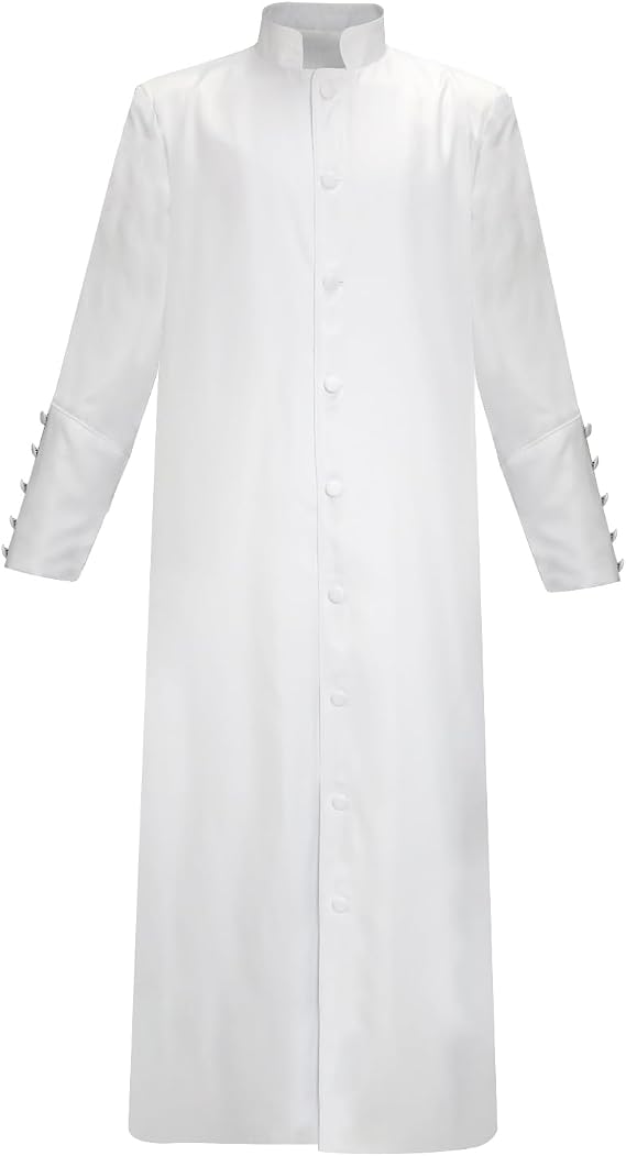 MYAYD Men's Cassock Robe Church Long Robe Choir Minister Clergy Pulpit Liturgical Multicolored Uniform