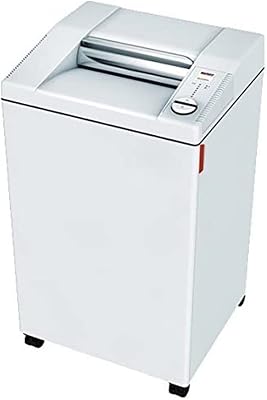 MBM DSH0316L Destroyit 3104 P-5 Strip-Cut Centralized Office Shredder, 332 x 58 Strip Width, 18 ft.min Shred Speed, 32 Gal. Shred Volume, 14-17 Sheet Capacity, 12 Feed Opening, 1 Horsepower
