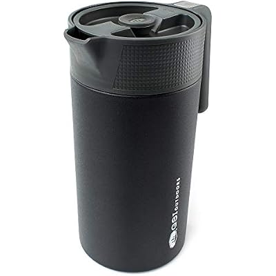 GSI Outdoors Glacier Stainless JavaPress, 30oz French Press Coffee Mug for Camping