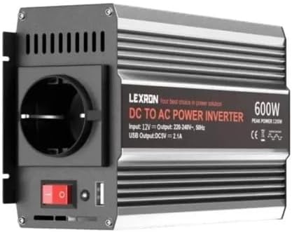 600W 12V Modifiye Sinüs İnverter, USB Çıkışlı, 220V AC Çıkış, 1200W Demeraj Gücü