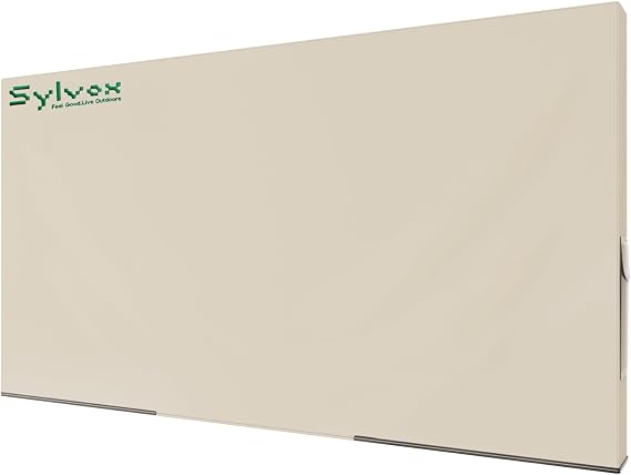 SYLVOX Outdoor TV Cover, 600D TV Cover for 50 to 55 inches TV, Waterproof, Weatherproof and Dust-Proof TV Screen Cover with Remote Control Pocket, Perfect for outdoor TV protection, Khaki