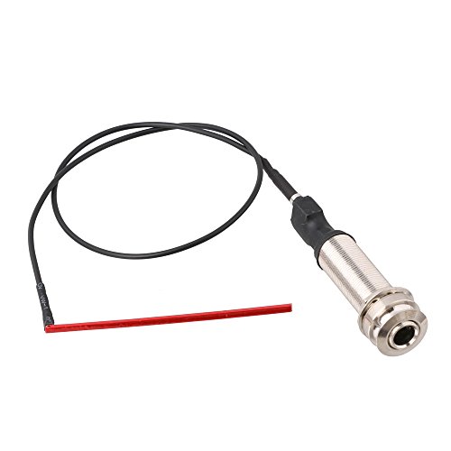 14 Brass Mono End Pin Jack wRed Piezo Pickup Under-Saddle Passive For UkuleleAcoustic Guitar For Acoustic Guitar