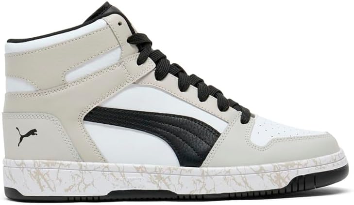 PUMA Mens Rebound Layup Atypical Lace Up Sneakers Shoes Casual - White - Size 9.5 W