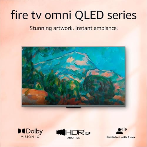Amazon Fire TV 75 Omni QLED Series 4K UHD smart TV, Dolby Vision IQ, Fire TV Ambient Experience, local dimming, hands-free with Alexa