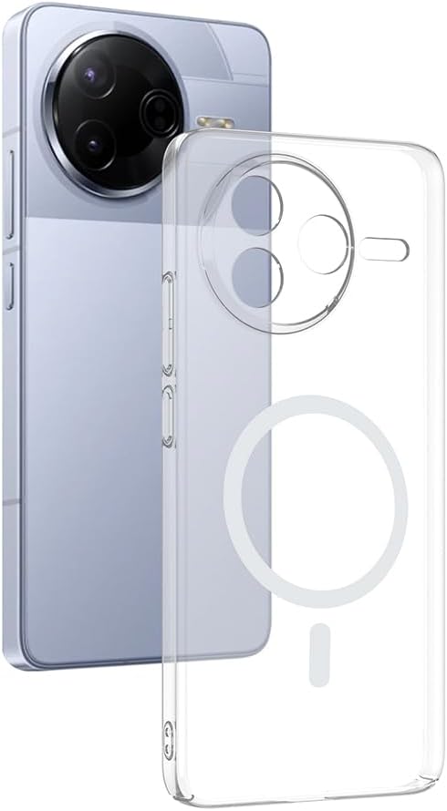Xiaomi Poco F7 Pro İçin Kamera Korumalı Manyetik Şarj Özellikli Şeffaf Demy Sert PC Kapak