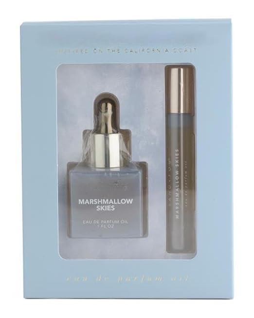 Sand Fog Marshmallow Skies Eau De Parfum Gift Set with Dropper and Roller, 1.33 FL oz, 2-Piece Fragrance Collection