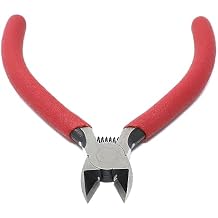 iexcell 4.5" Side Cutter Diagonal Wire Cutting Pliers Nippers Repair Tool, Red, Chrome-Vanadium Steel