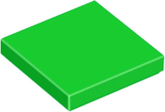 LEGO Tile 2x2, Part Number 3068, Part 3068, Choose Your Colour (Bright Green, 10, Bricks)