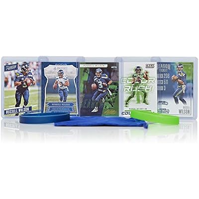 Russell Wilson 5 Assorted Football Cards Bundle - Seattle Seahawks Trading Cards