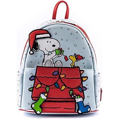Loungefly Peanuts Gift Giving Snoopy and Woodstock Womens Double Strap Shoulder Bag Purse