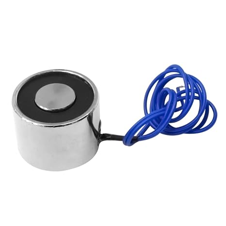 12V 100N Round Lifting Magnet, 30x22mm DC Solenoid for Automation | Up to 22 lbs (10 kg) Pull Force, Compact Round Design, Fast Response, DIY Projects, Light Workholding, Automation