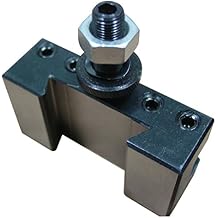 All Industrial Lathe Tool Post Holder (250-401) - 1/2" to 1" Square Tool Bits - 14-20" Swing - Silver