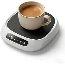 Coffee Mug Warmer, Cordless Mug Warmer, USB Rechargeable Mugs Warmer, with 3 Temperature Setting Electric Beverage Heater Plate, Heating Pad for Desk or Home Use Office Mugs Heater (White)