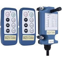 Mini Portable Wireless Crane Remote Control Controller for Chain Hoist Crane Dump Trailer Truck Tail Gate 2 Transmitters 12V 24V Receiver SAGA-L8