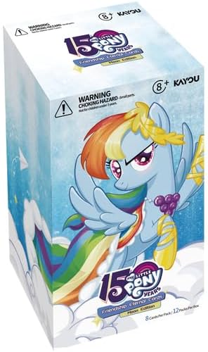 KAYOU My Little Pony Friendship Eternal Cards, Moon Edition Series 2, English, 12 Blister Packs Display with Promo Card, Anniversary Celebration Theme