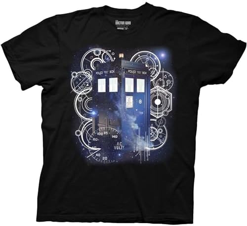 Ripple Junction Doctor WHO Mens Short Sleeve T-Shirt Tardis Space Tech Universe Time Travel TV Series Officially Licensed