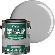 EVOLVE Porch & Floor Paint (Light Gray) 1-Gallon Durable, Scratch-Resistant, Multi-Surface Interior & Exterior Floor Coating, Low VOC, Fade & Weather Resistant