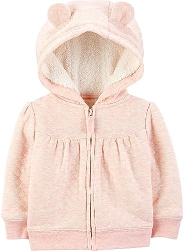 Simple Joys by Carters Baby Hooded Sweater Jacket with Sherpa Lining