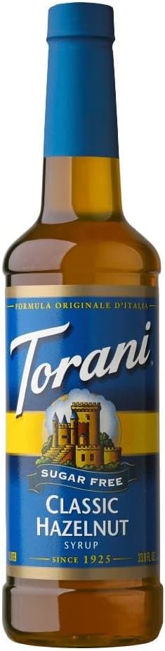 Torani Sugar Free Coffee Syrup, Classic Hazelnut Flavour, 750ml