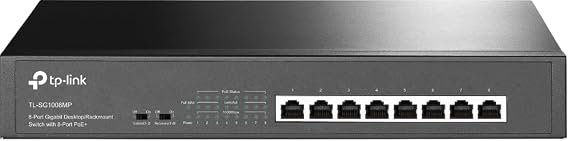 TP-Link TL-SG1008MP, 8-Port Gigabit Desktop/Rackmount Switch with 8-Port PoE+