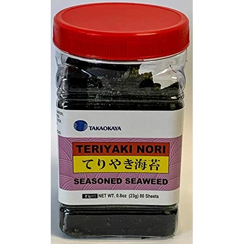 Takaokaya, Teriyaki Nori 80-Sheets, Seasoned Seaweed, 0.8 Ounce