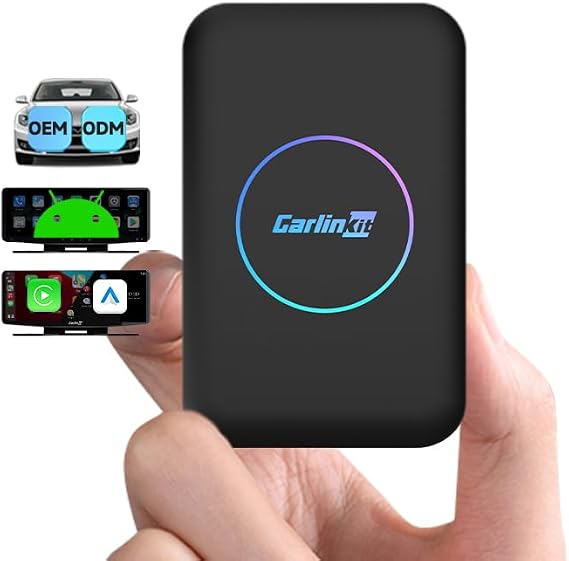 CarlinKit Tbox-LITE S for Factory CarPlay & Android Auto Seamless Dual-Mode Switching Between iPhone and Android, Retains Original Steering Wheel Controls, Plug & Play