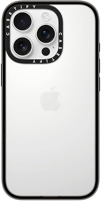 CASETiFY Compact Case for iPhone 16 Pro [Lightweight / 4 ft. 2X Military Grade Drop Protection/Slim] - Clear Black