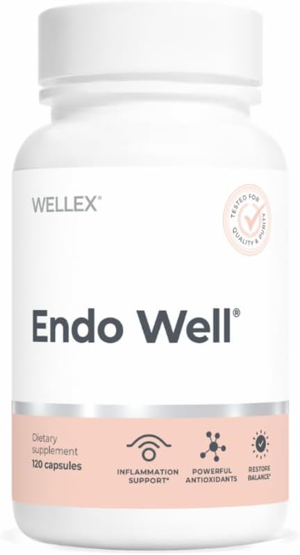 Papillex Endo Well | Womens Cycle Support | Monthly Wellness, Muscle Function & Energy Metabolism | Magnesium, Pea, DIM & Ashwagandha | Doctor-Formulated, Clean Ingredients