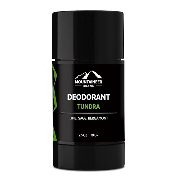 Mountaineer Brand All Natural Deodorant Stick by Mountaineer Brand | Stay Fresh With Safer Ingredients | 2.5 oz Tundra (Lime & Sage)